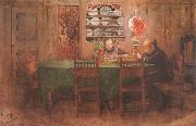 Carl Larsson Homework oil painting reproduction